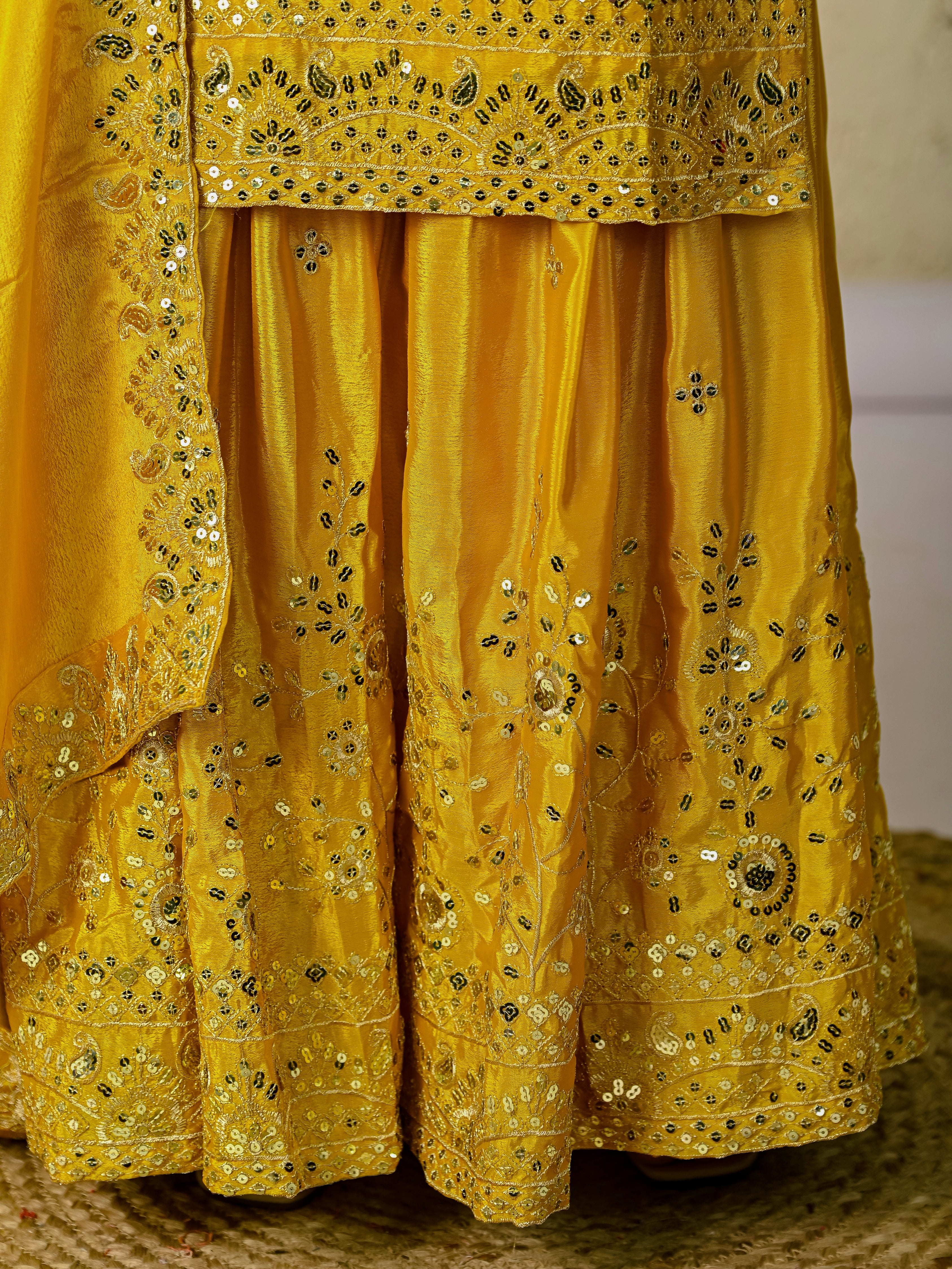 Launching New Designer Party Wear Set – Top, Sharara Palazzo &amp; Dupatta-(NF-1248)