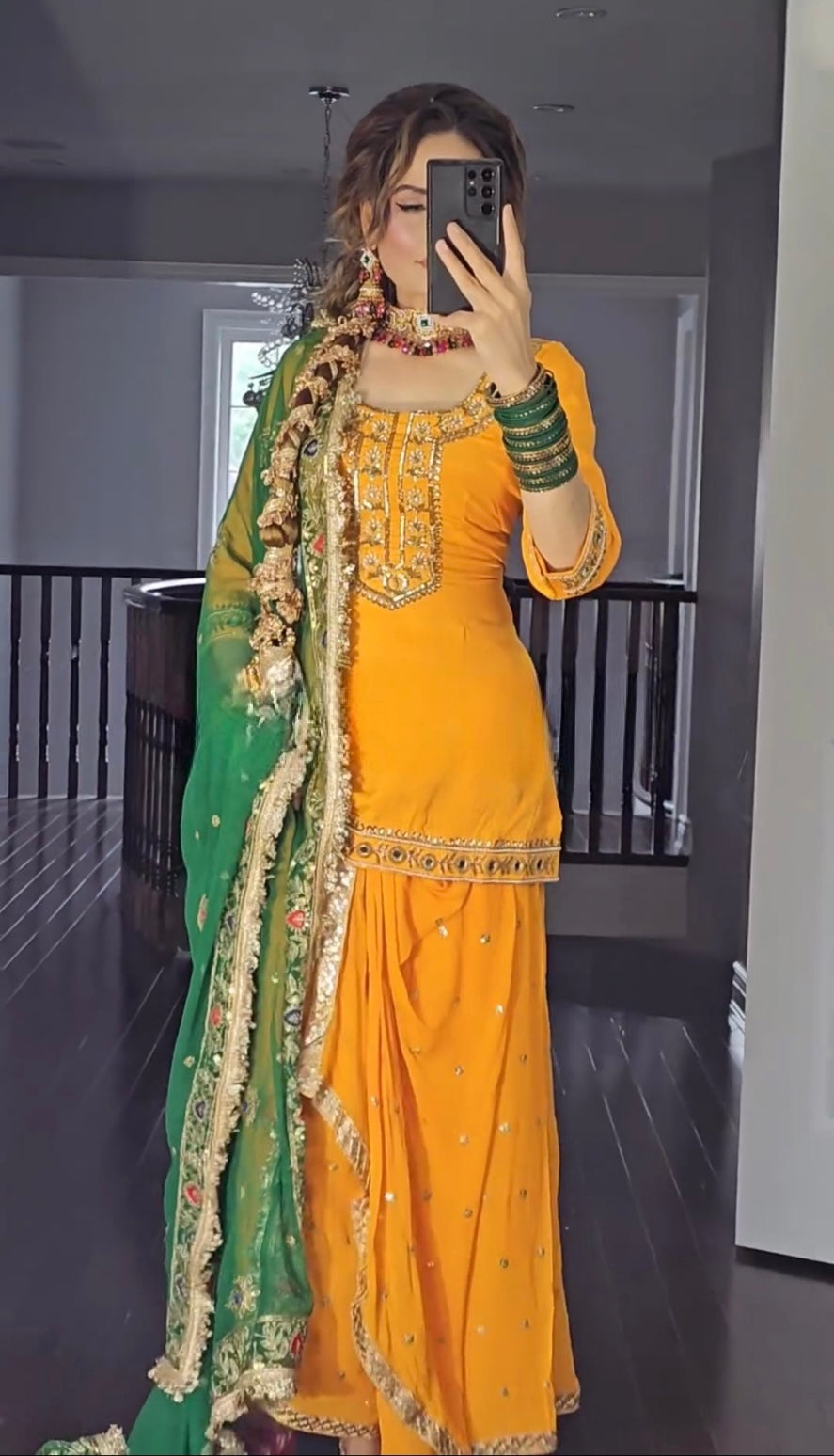 Launching New Designer Party Wear Look – Top, Dhoti Skirt &amp; Dupatta- (NF-1226)