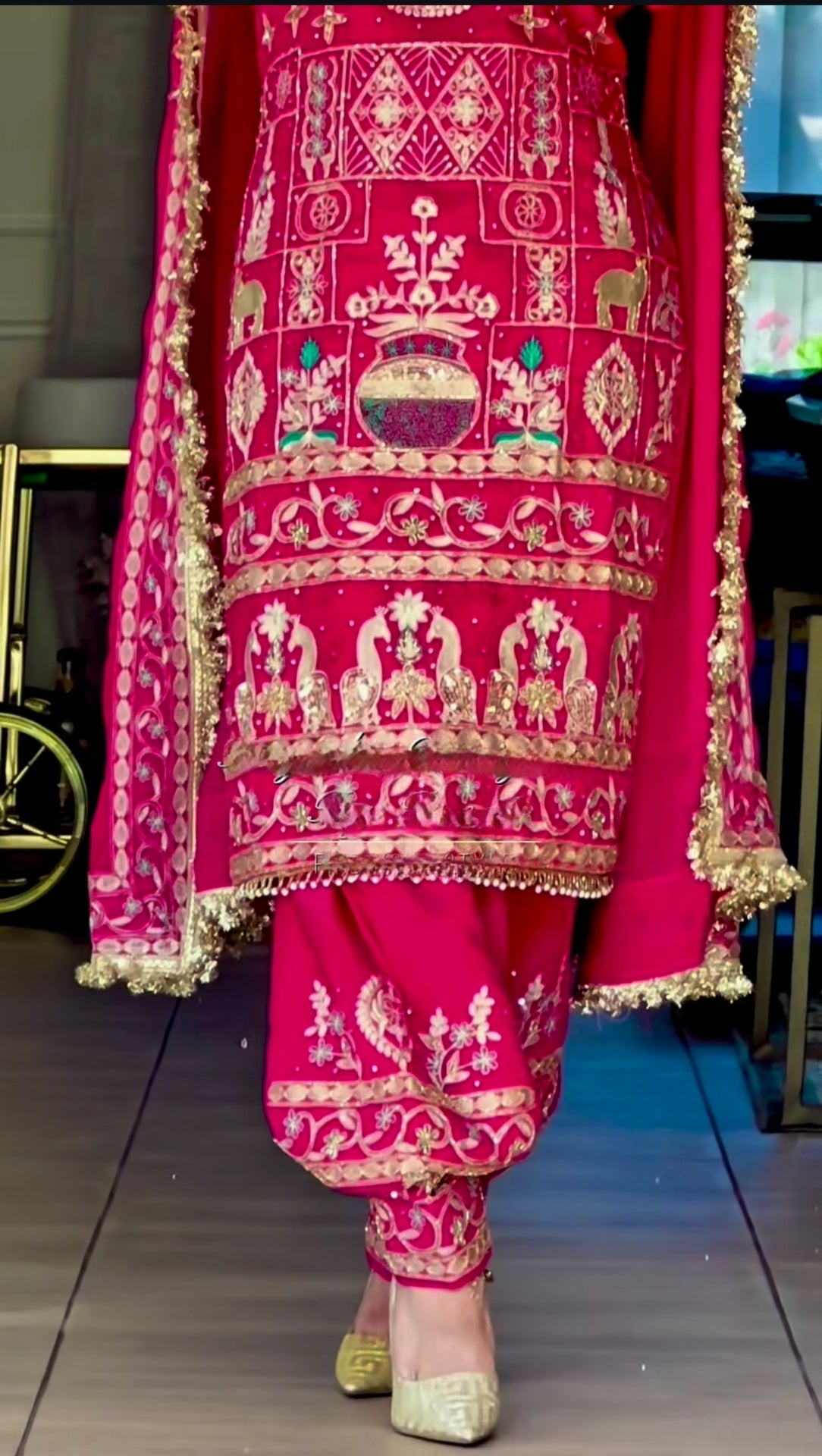 Designer Dhoti Salwar Set with Dupatta – Now in New Colours-NF1247