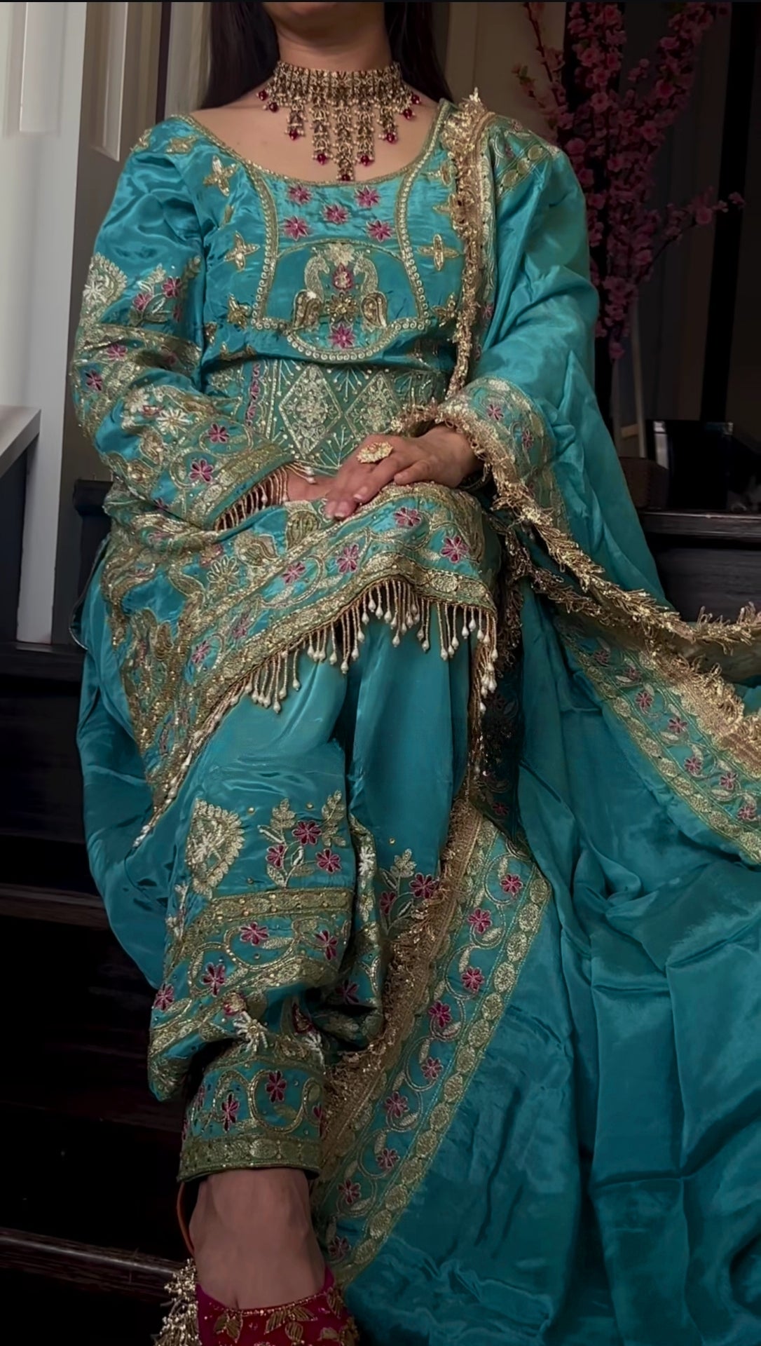 Designer Dhoti Salwar Set with Dupatta – Now in New Colours-NF1247