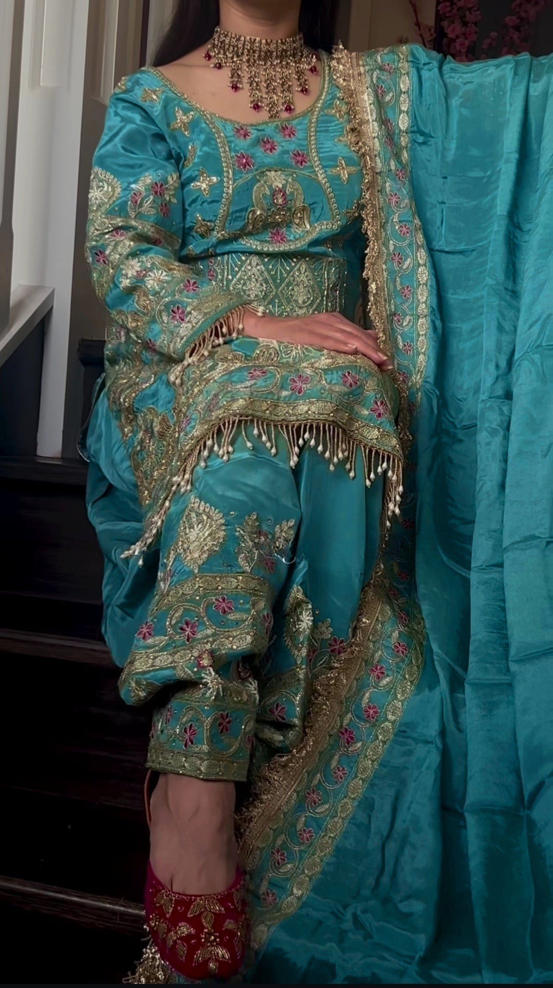 Designer Dhoti Salwar Set with Dupatta – Now in New Colours-NF1247