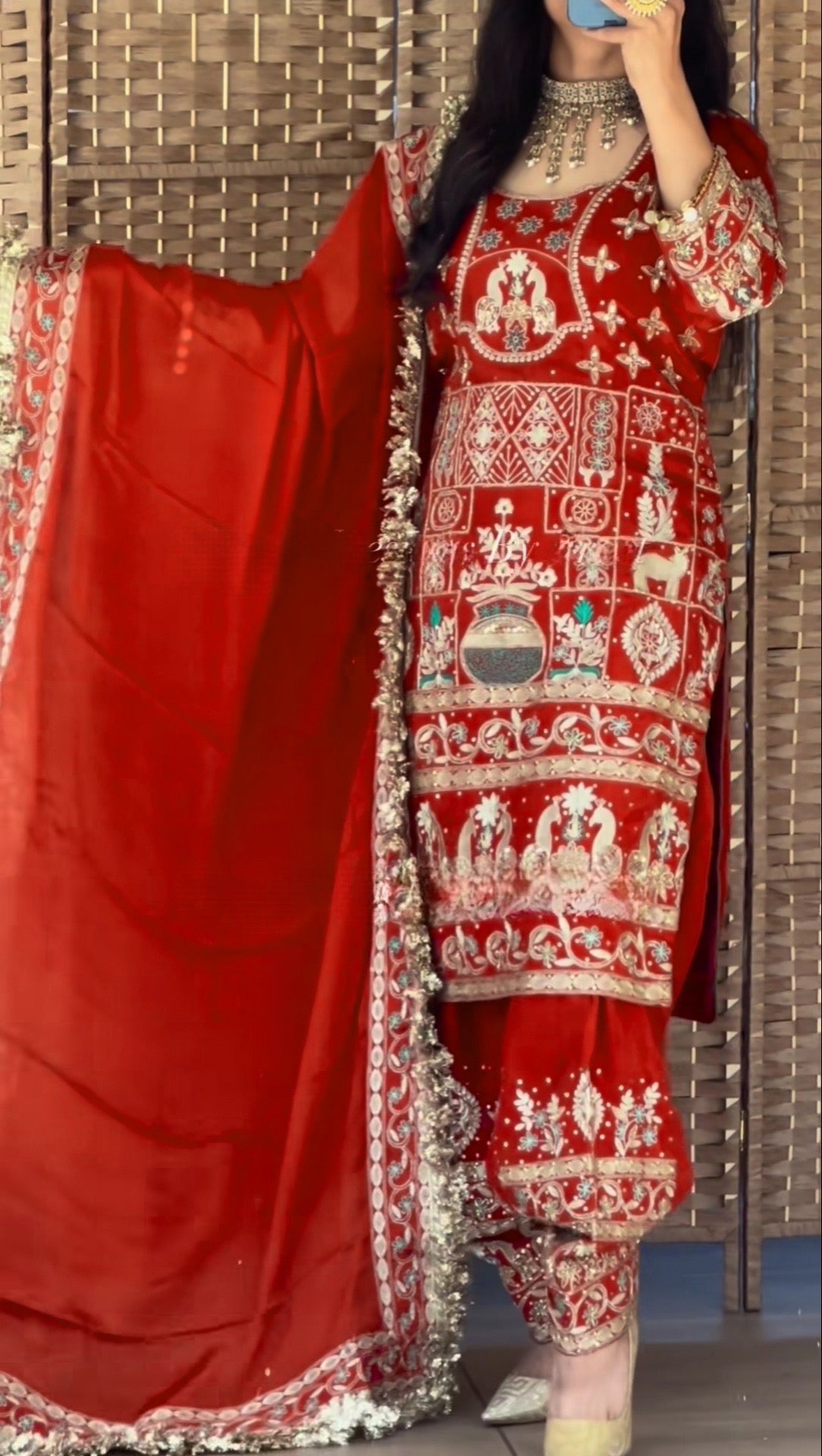 Designer Dhoti Salwar Set with Dupatta – Now in New Colours-NF1247