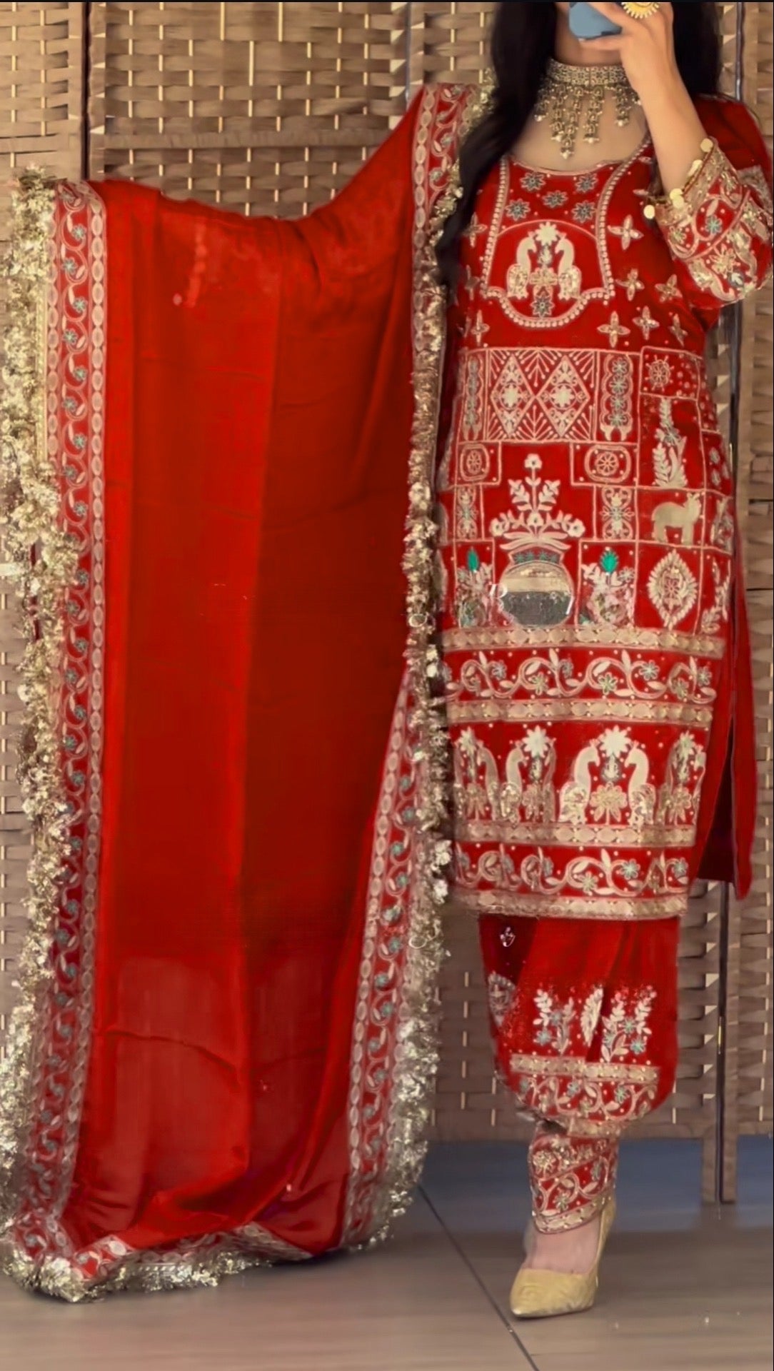 Designer Dhoti Salwar Set with Dupatta – Now in New Colours-NF1247