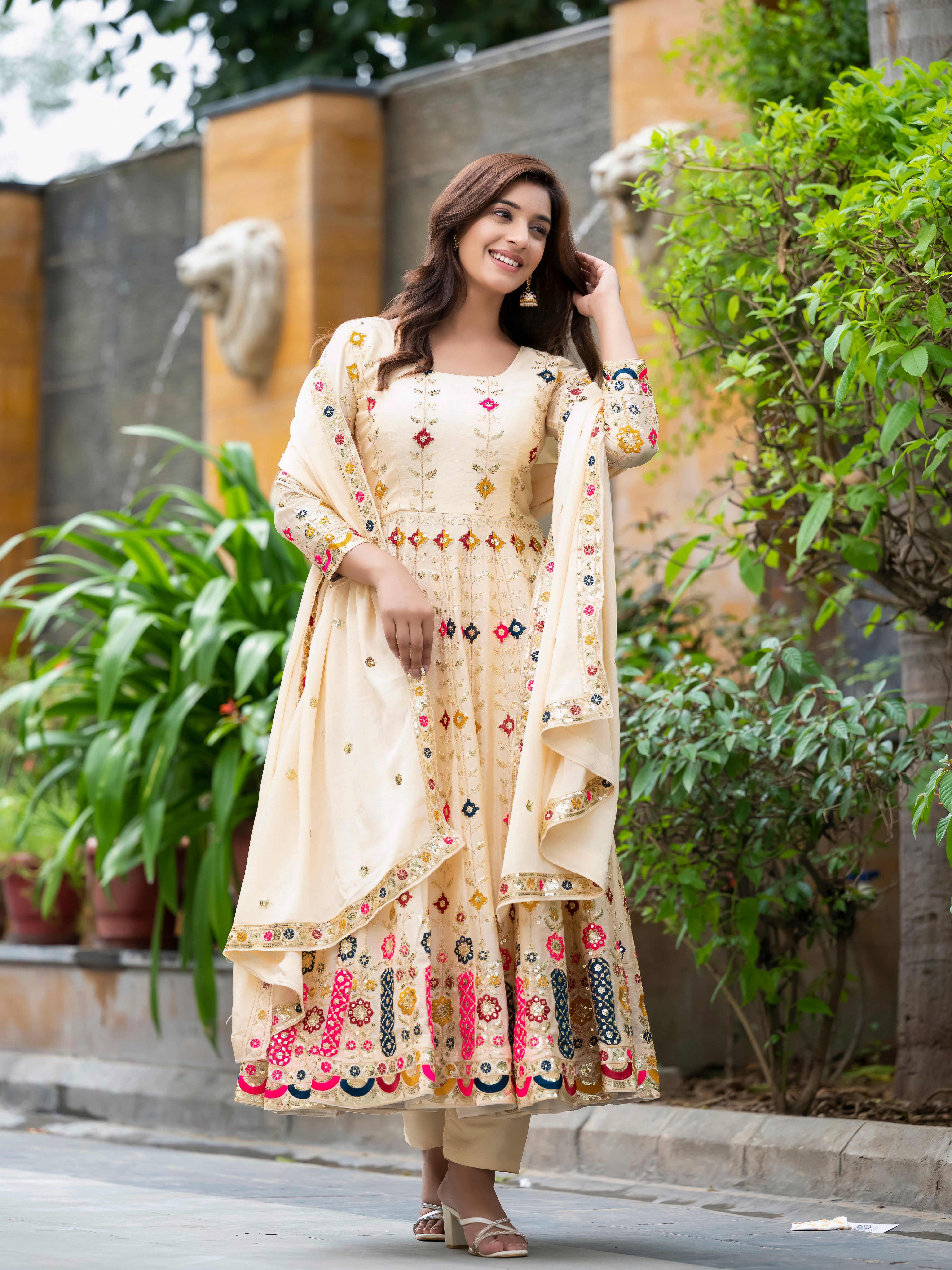 Premium Alia Cut Anarkali Suit with Dupatta – Luxury Party Wear