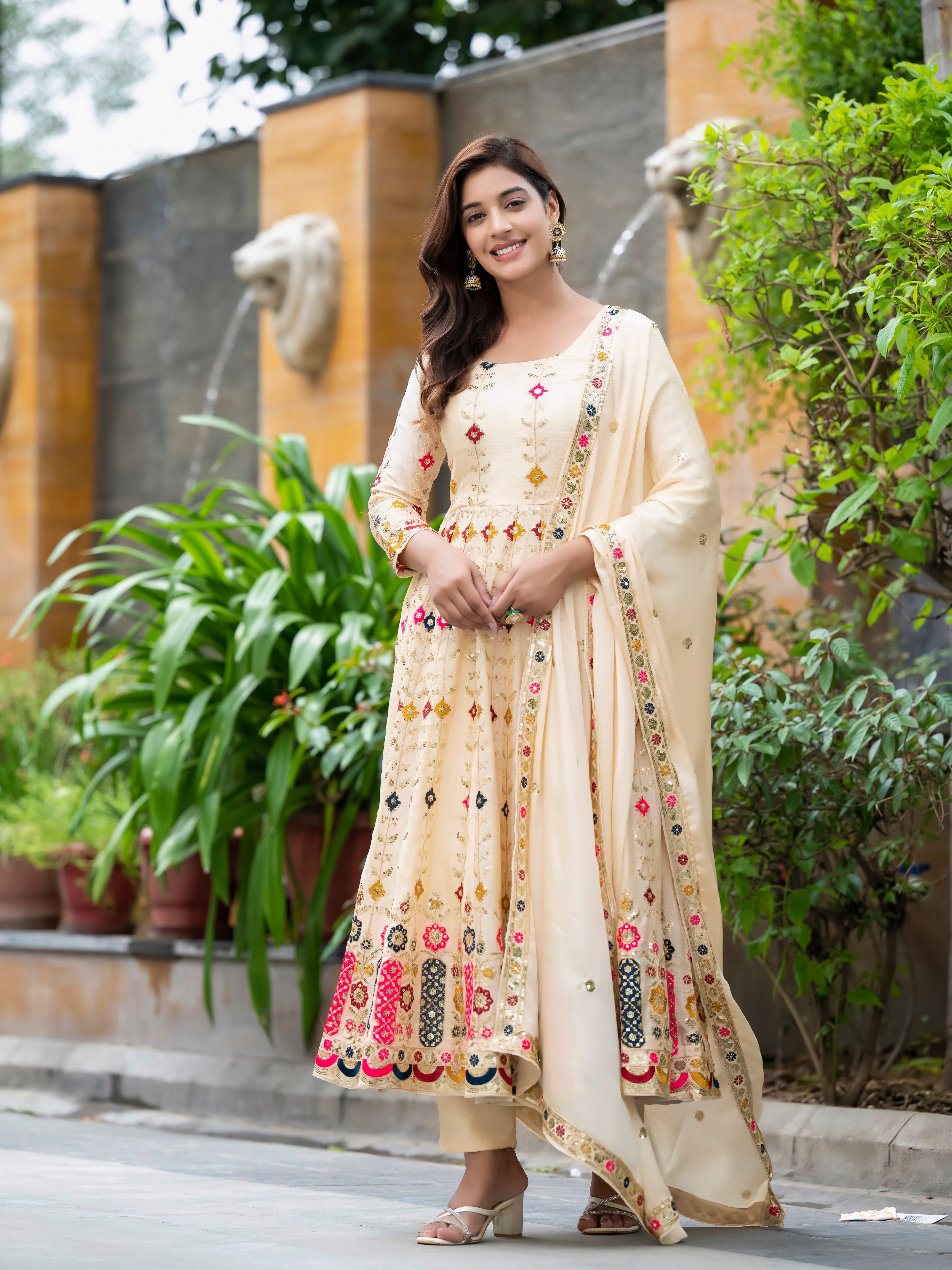 Premium Alia Cut Anarkali Suit with Dupatta – Luxury Party Wear