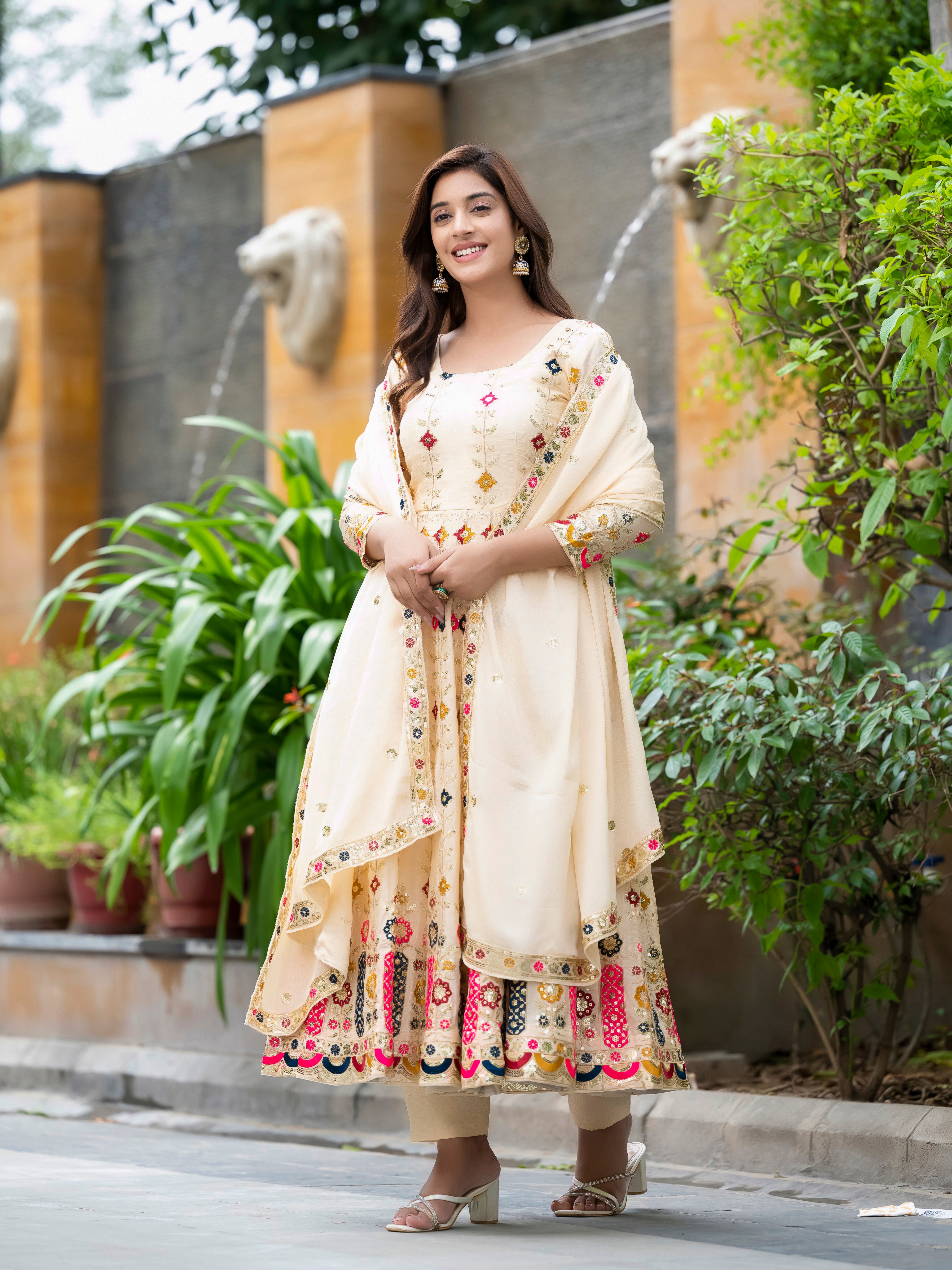 Premium Alia Cut Anarkali Suit with Dupatta – Luxury Party Wear