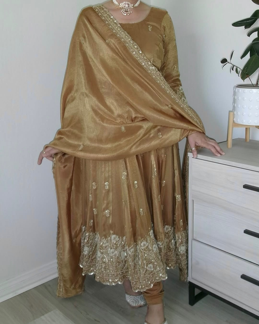 Premium Designer Anarkali Suit with Heavy Sequins & Embroidery Work-ND-5037