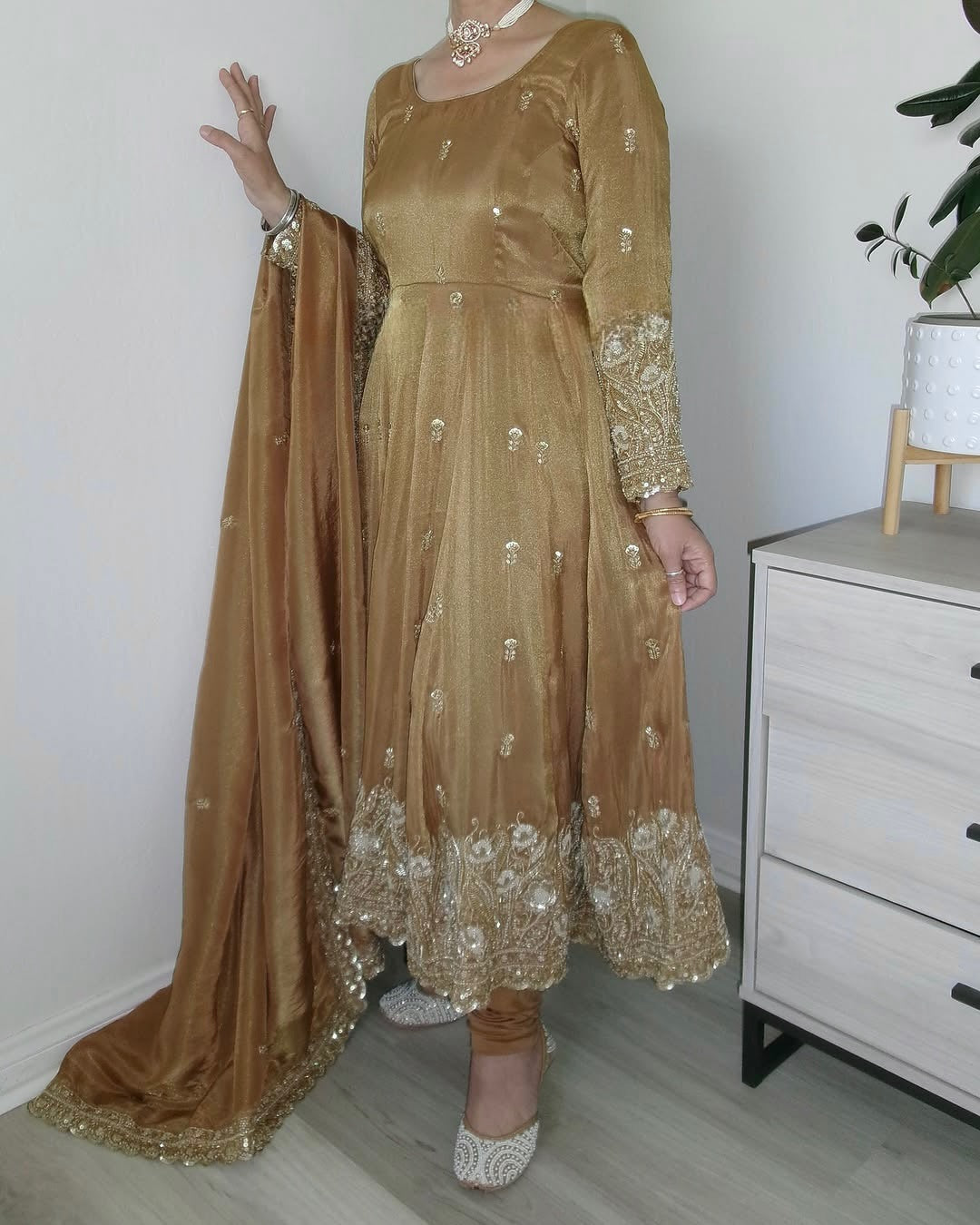 Premium Designer Anarkali Suit with Heavy Sequins & Embroidery Work-ND-5037