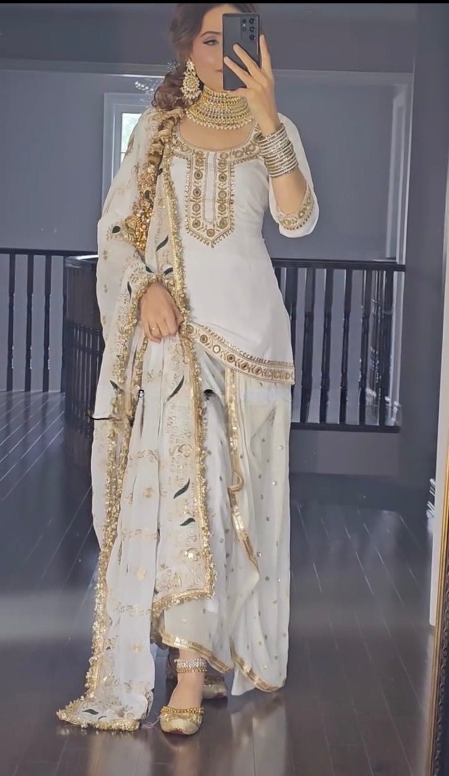 Designer Party Wear Dhoti Skirt Set with Dupatta