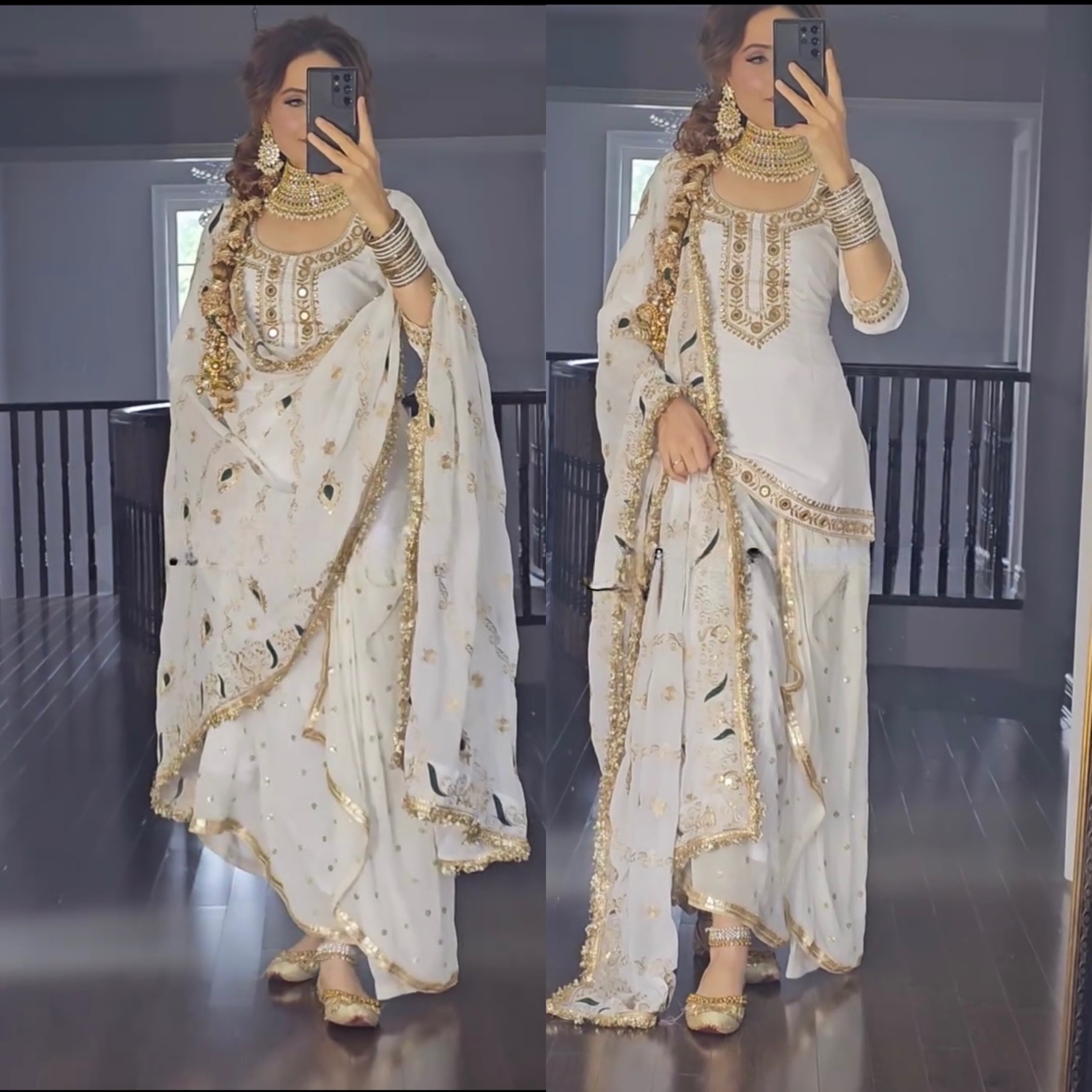 Designer Party Wear Dhoti Skirt Set with Dupatta
