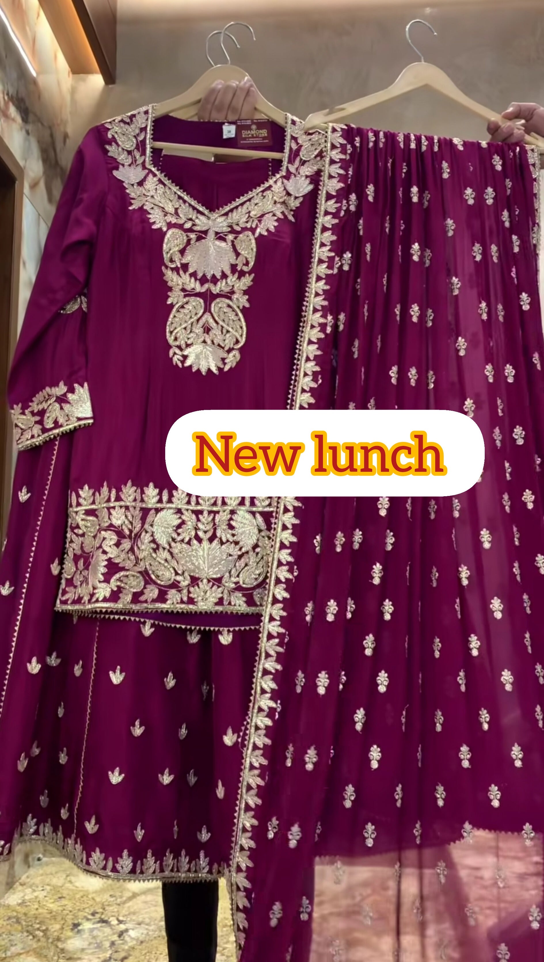 Premium Heavy Chinnon Silk Embroidered Top–Plazzo with Dupatta-ND-5039