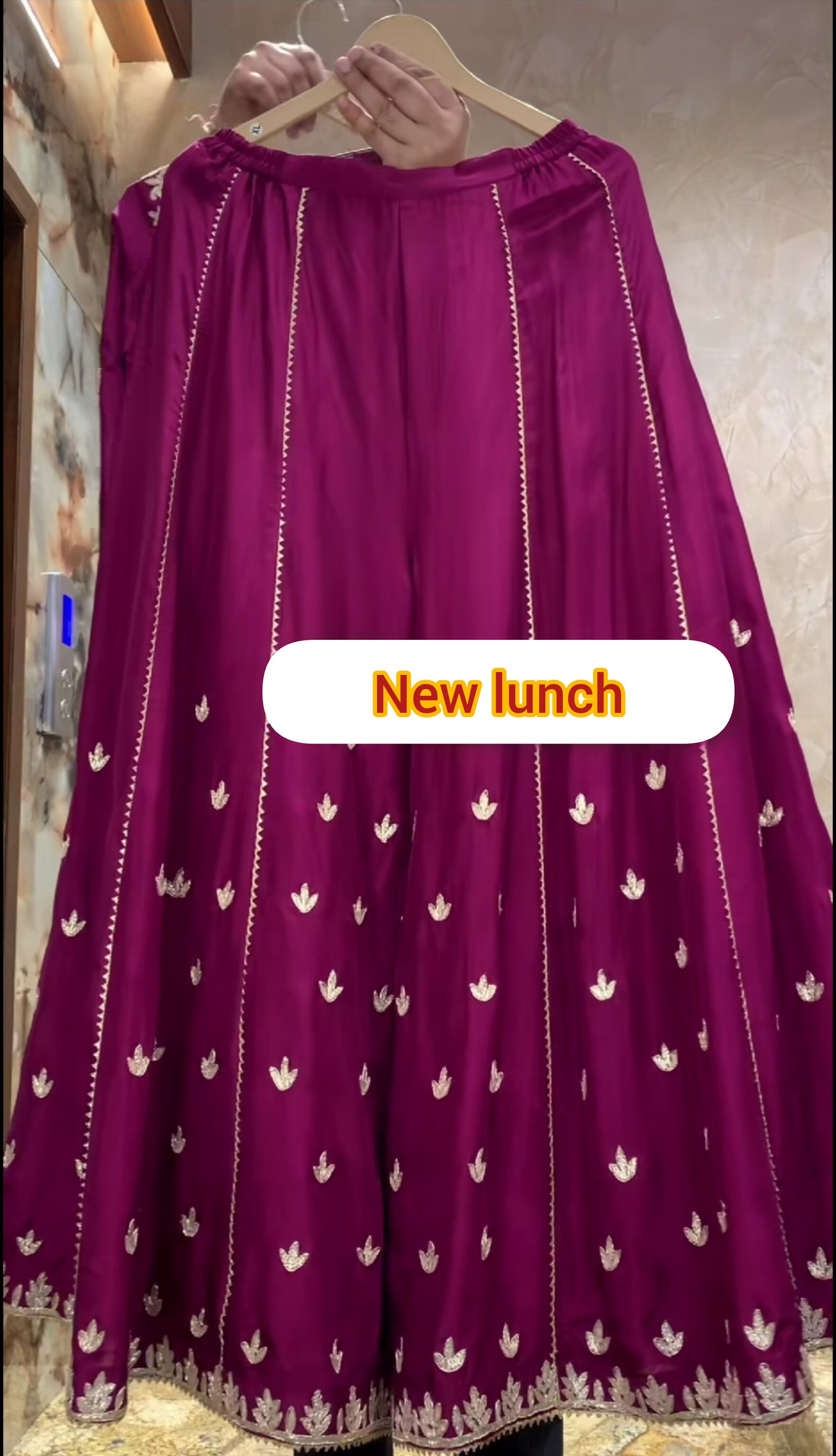 Premium Heavy Chinnon Silk Embroidered Top–Plazzo with Dupatta-ND-5039