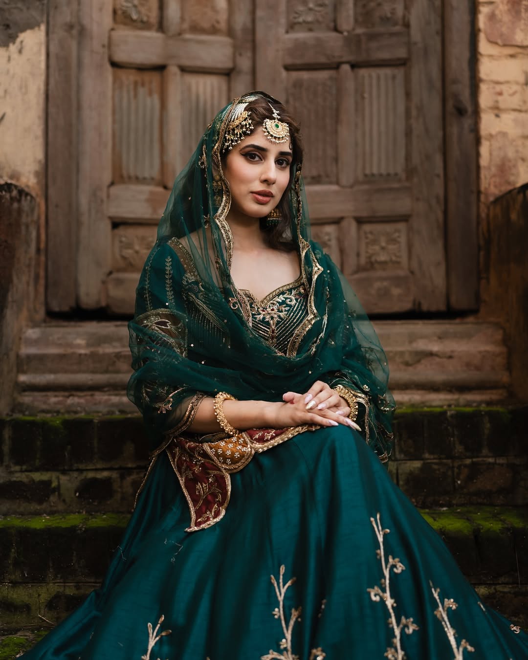 Premium Party Wear Crepe Silk Lehenga with Embroidered Top & Organza Dupatta-NF5043