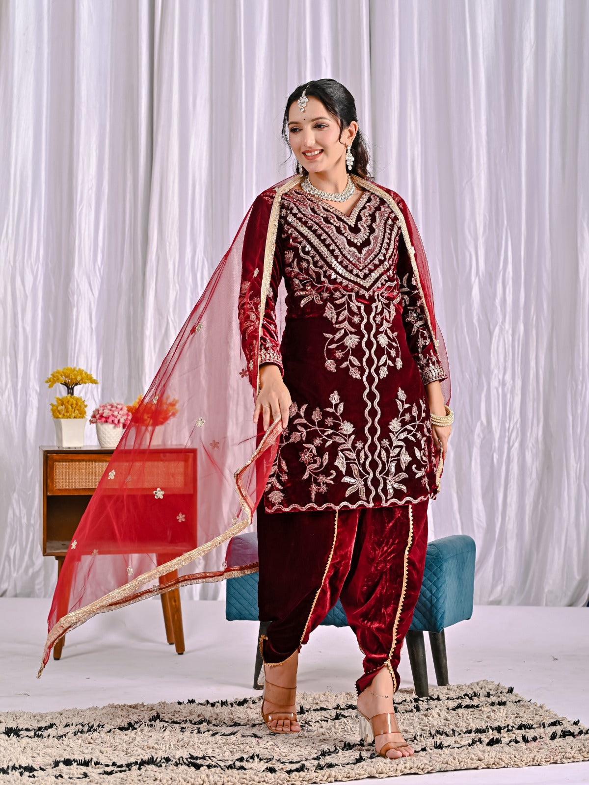 Sequin Work Ethnic Party Wear Outfit