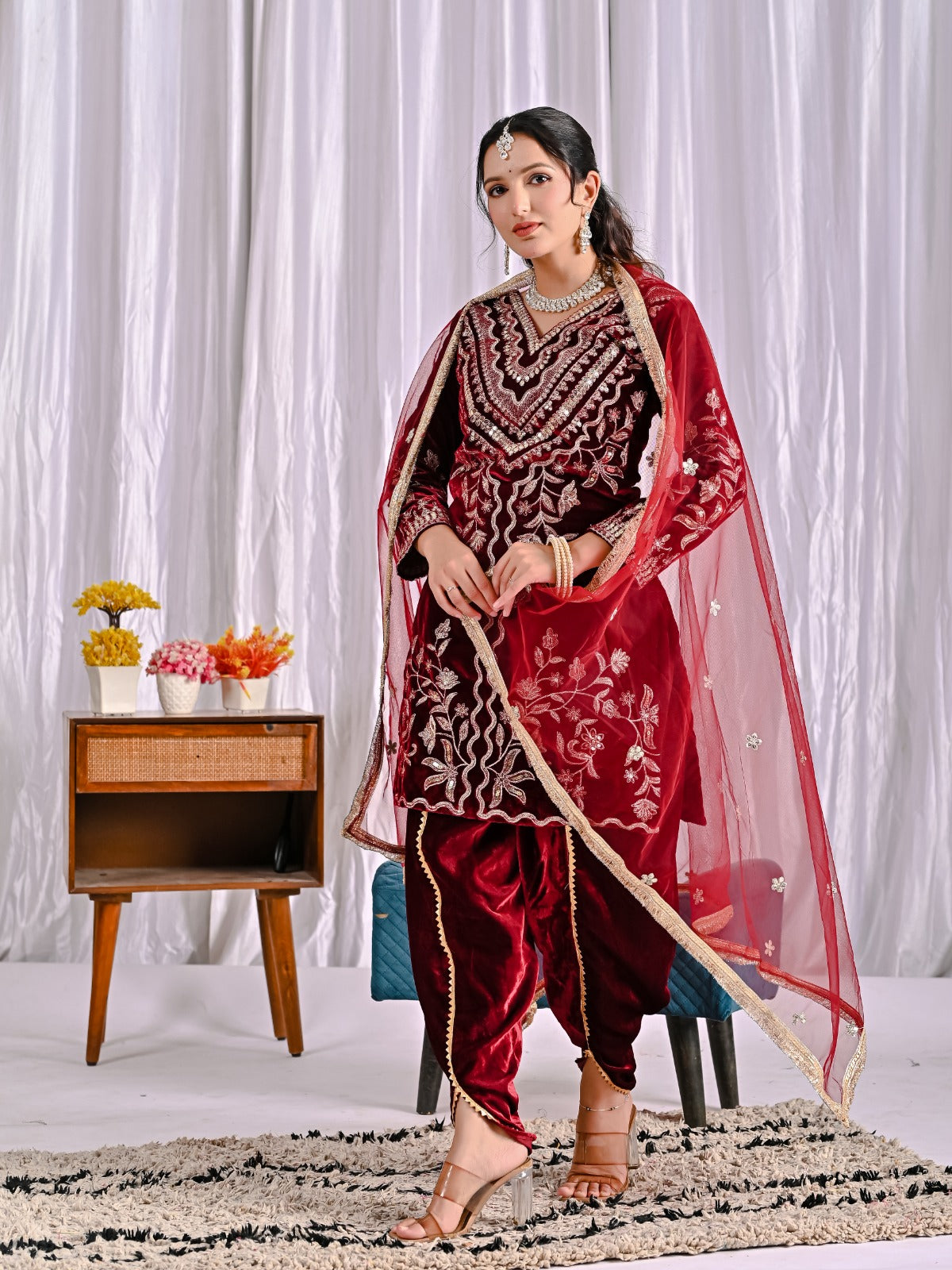 Sequin Work Ethnic Party Wear Outfit